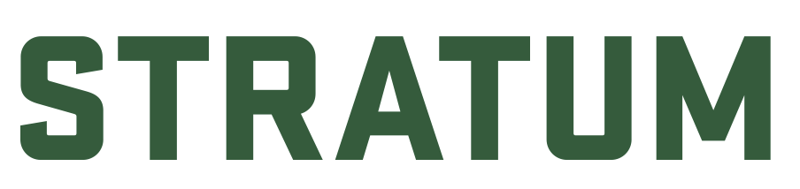 Stratum typeface.