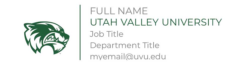 Email signature example with wolverine logo.