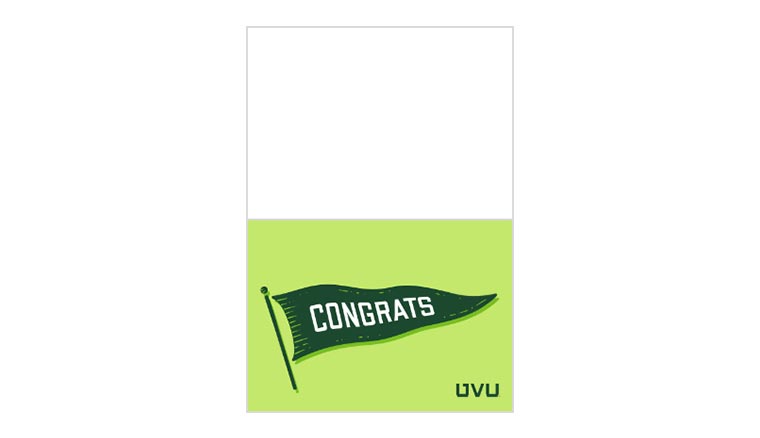 Card - Congrats Flag - bright