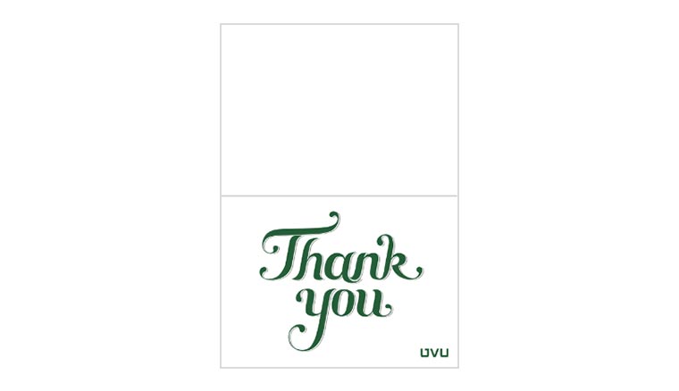 Card - Thank You - italic