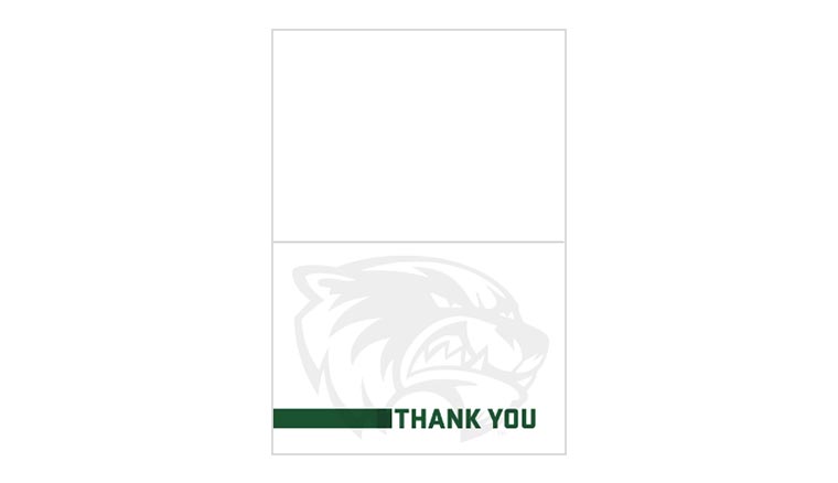 Card - Thank You Mascot - horizontal fold V3