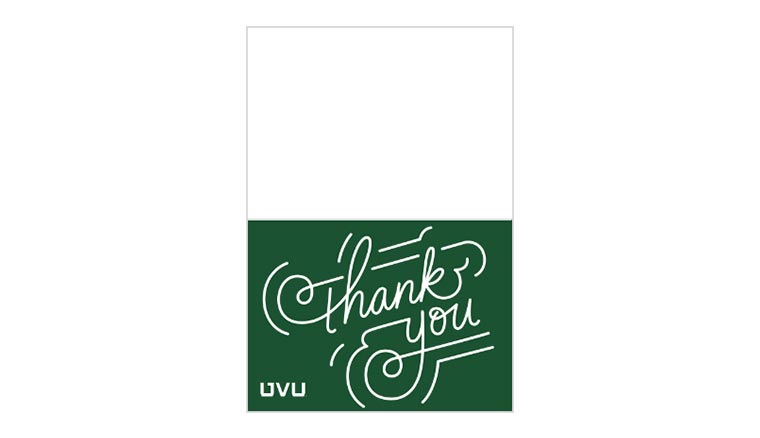 Card - Thank You Script - green