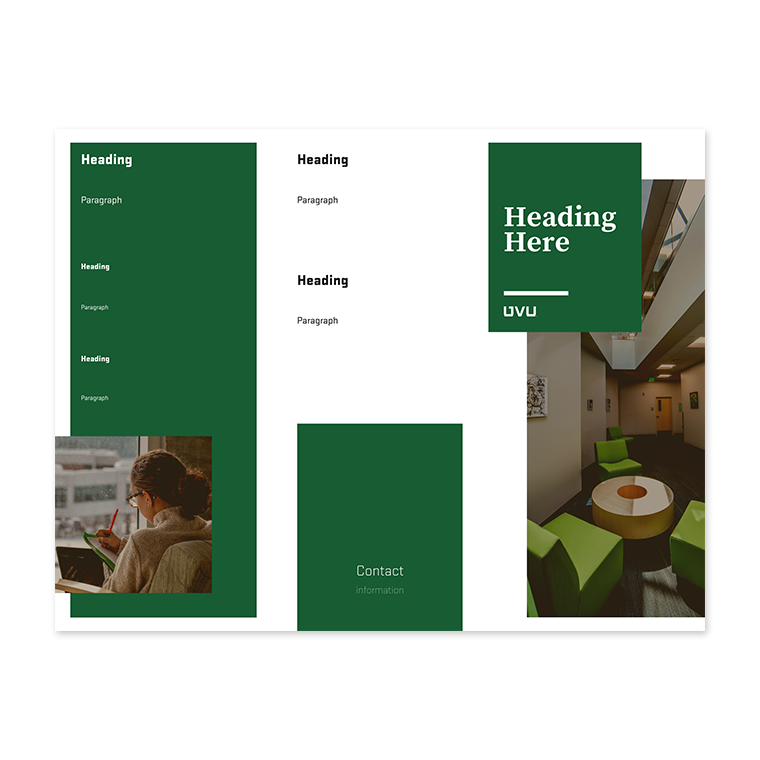 Green and White Tri-fold Template