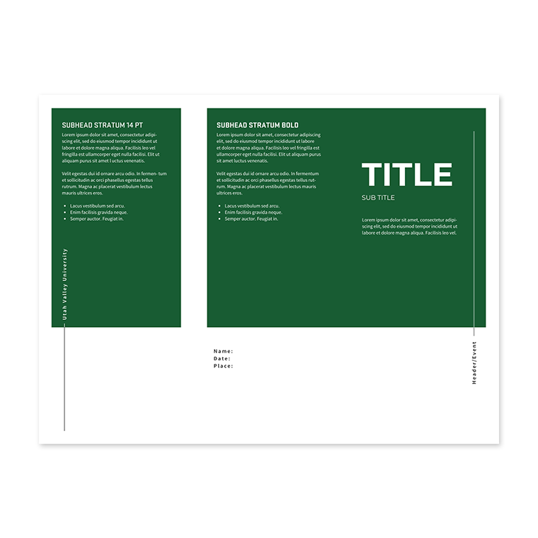 Simple Green Tri-fold Template