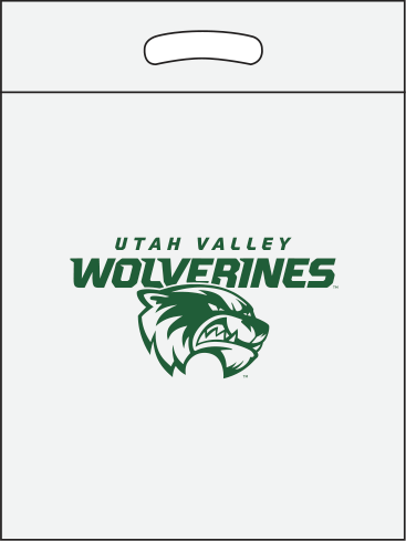 White/clear bag with green print White/Clear bag with green print