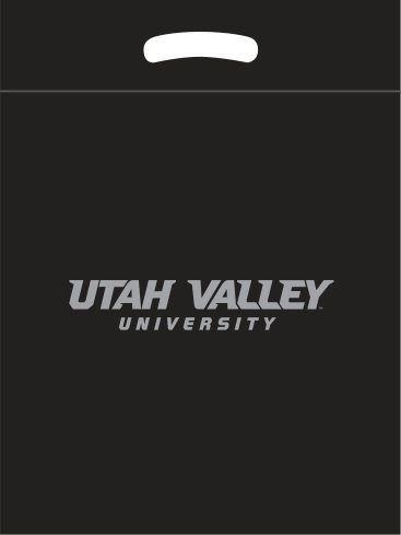 Black bag with gray print Black bag with gray print