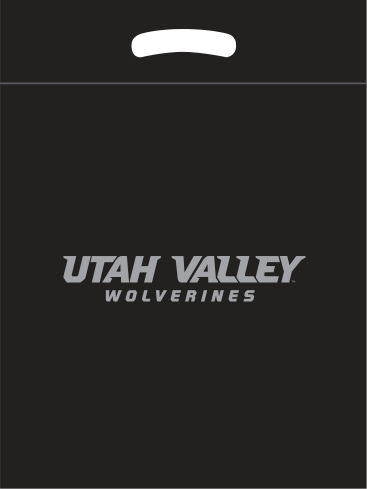 Black bag with gray print Black bag with gray print