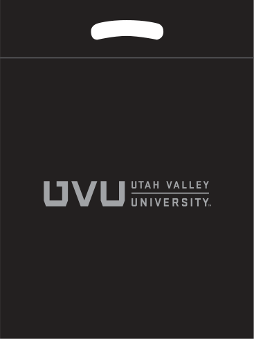 Black bag with gray print Black bag with gray print