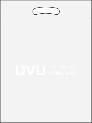 White/clear bag with White print White/clear bag with white print