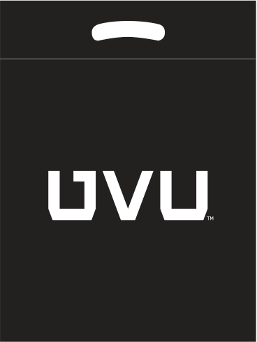 Black bag with white print Black bag with white print