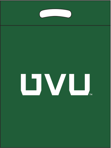 UVU Monogram | Green bag | White Ink