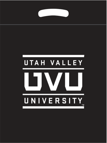 Black bag with white print Black bag with white print