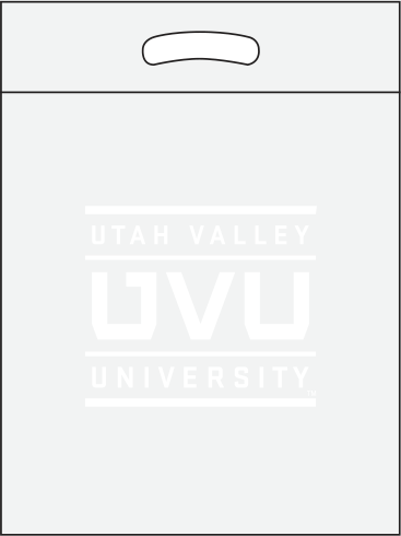 White/clear bag with White print White/clear bag with white print