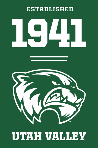 2x3 verticle flag - UVU 1941 Mascot