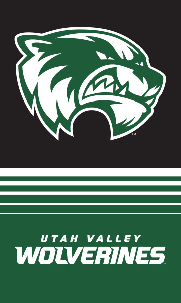 3x5 verticle flag - Utah Valley Black 8