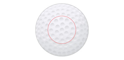 Blank golf ball template – White