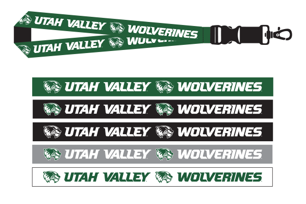 single-sided mascot with Utah Valley and Wolverines