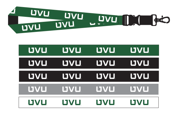 single-sided monogram lanyard