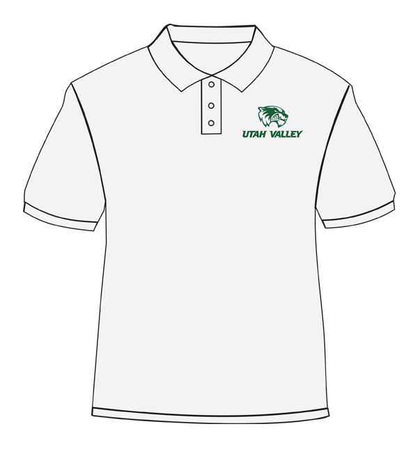 White shirt with Green print