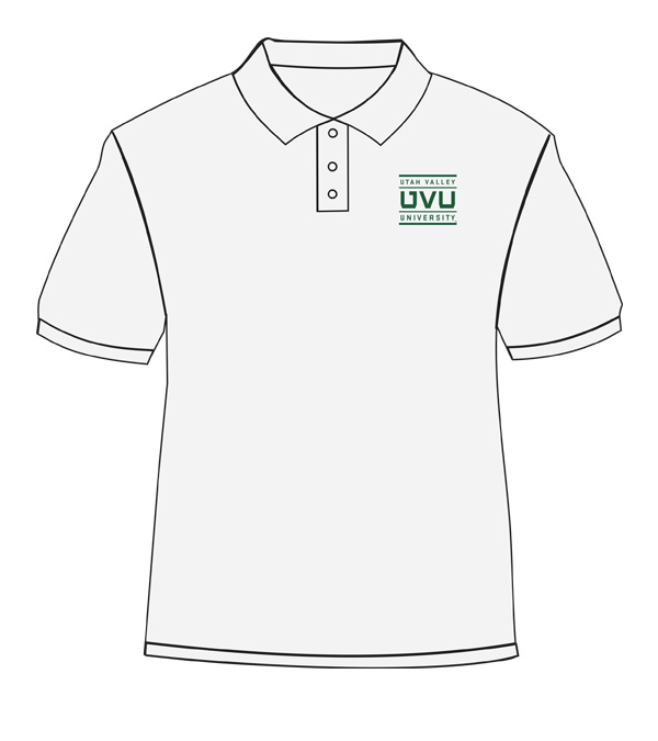 White shirt with Green print