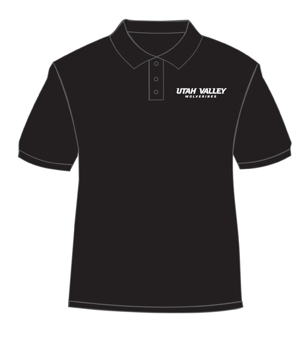 Black shirt with white ink