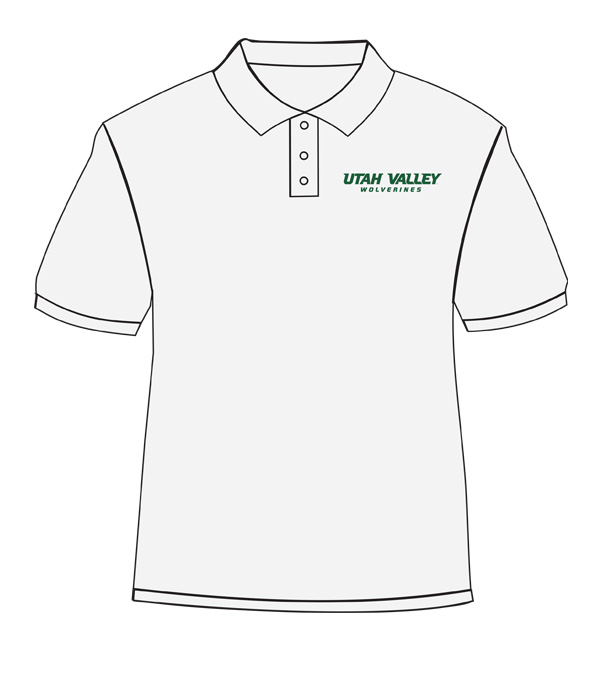 White shirt with Green print