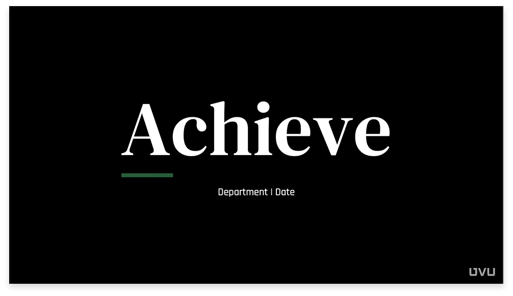 Achieve theme lead slide