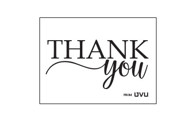 UVU Thank You Card