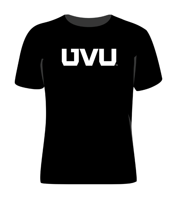 Black shirt with white+green print