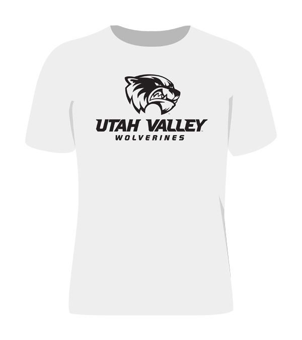 White shirt with black print