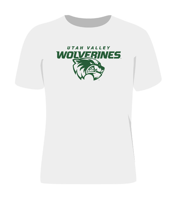 White shirt with Green print