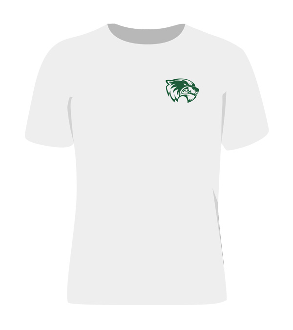 White shirt with Green print