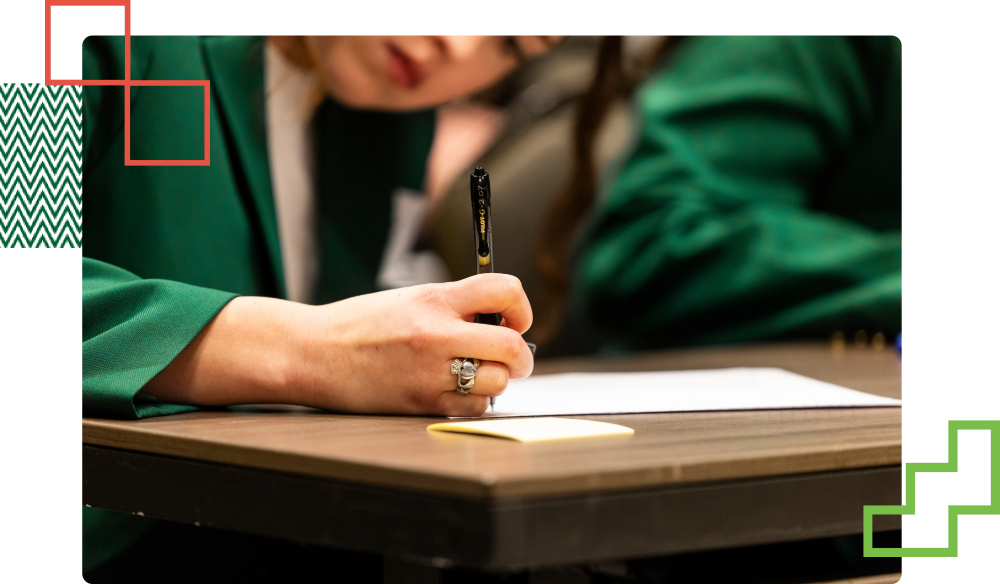 student taking a test in the Testing Center