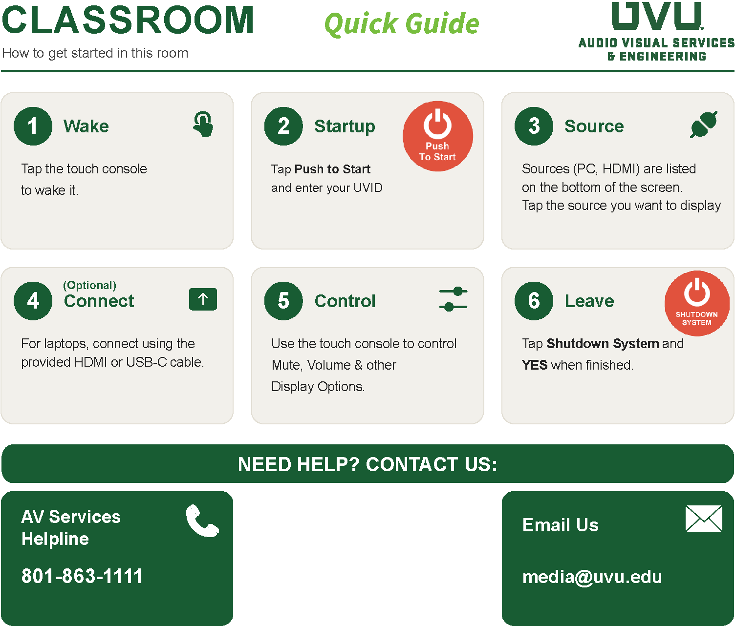 classroom quick guide