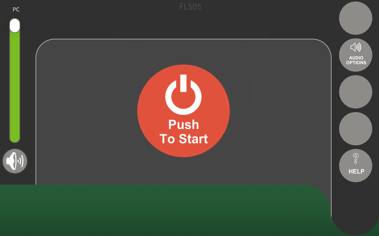 The touchpanel before the system is started