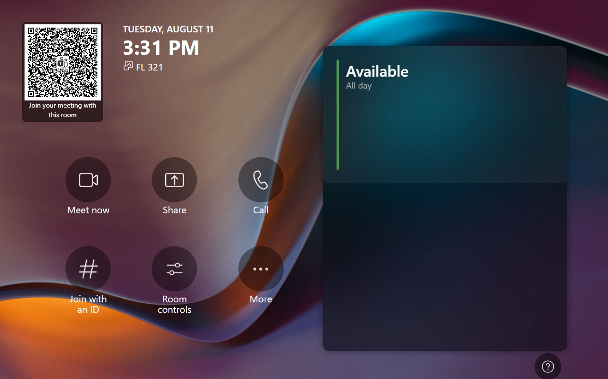 The console home screen, with Meet now
