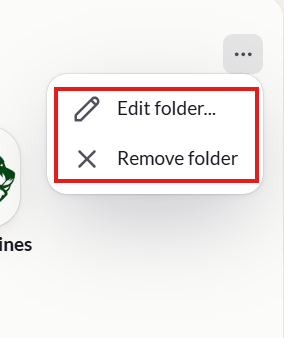 removing and editing folder