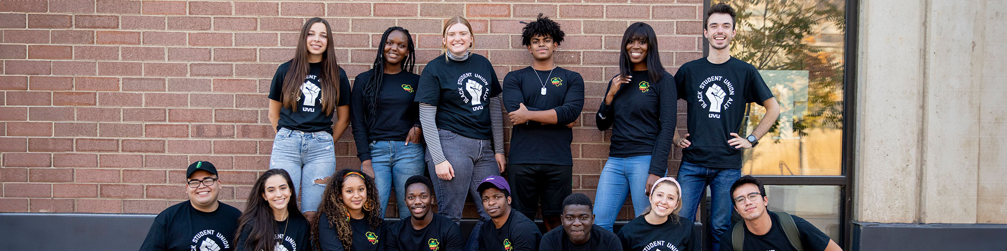 Members of UVU's Black Student Union posing for a picture