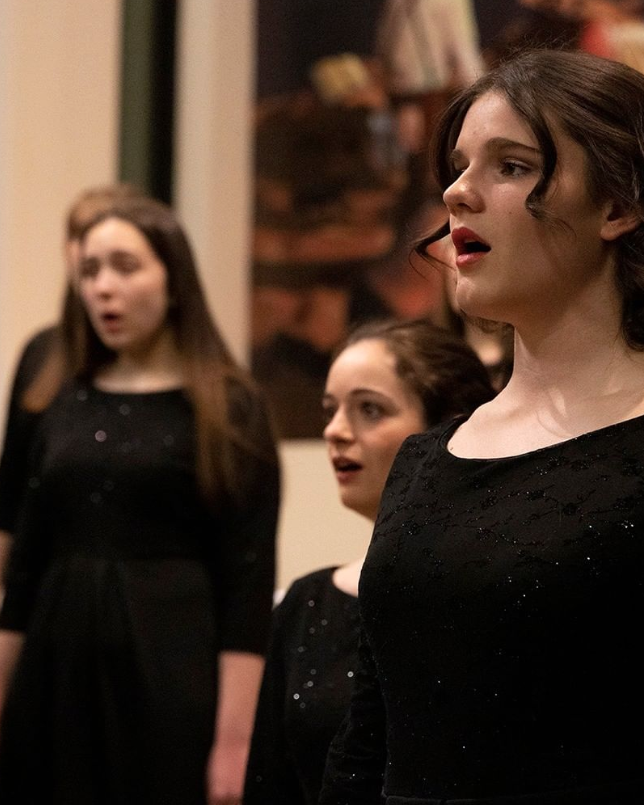 Women's choir singing