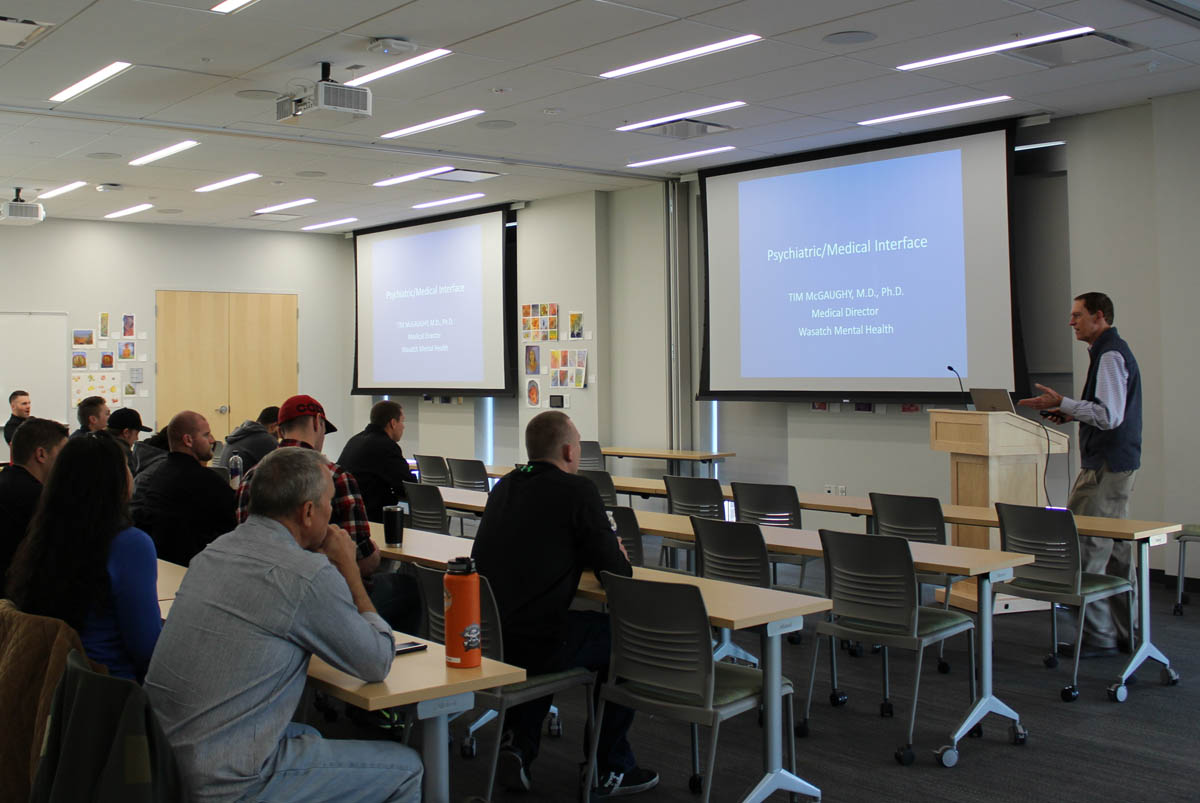 Orem City Police in training at the Melisa Nellesen Center for Autism