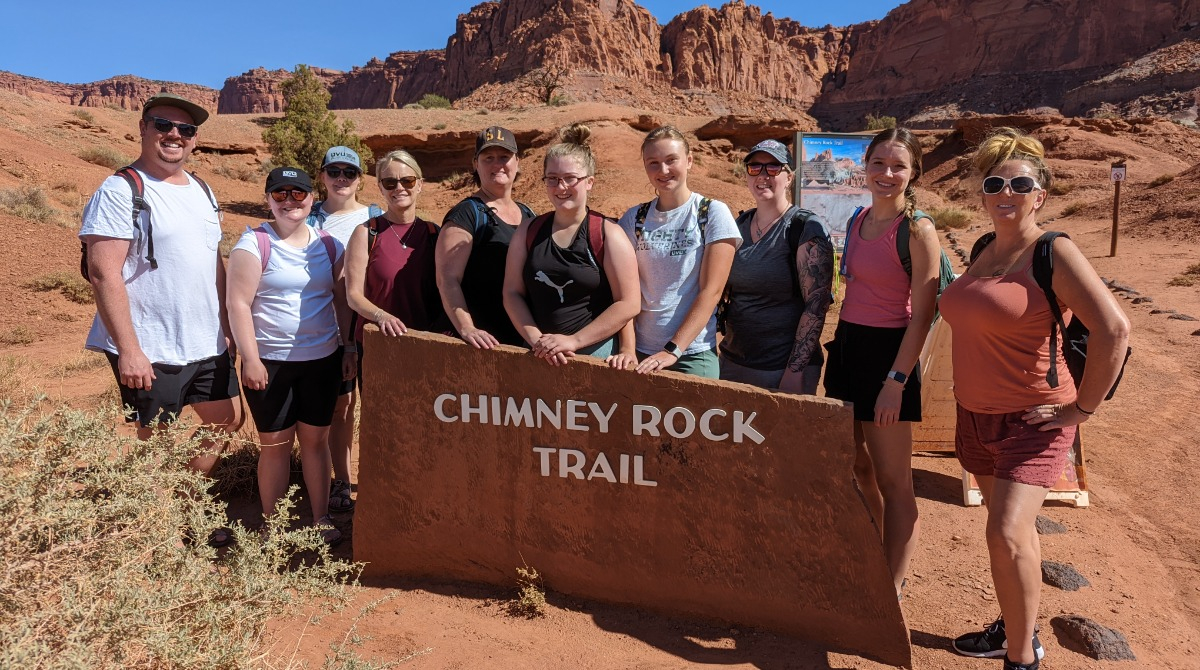 CHPS students at Chimney Rock Trail