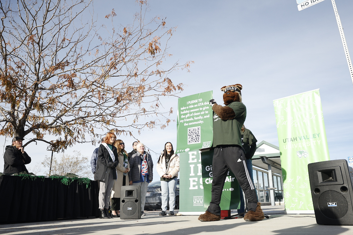 UVU hosts press conference at Orem UTA station