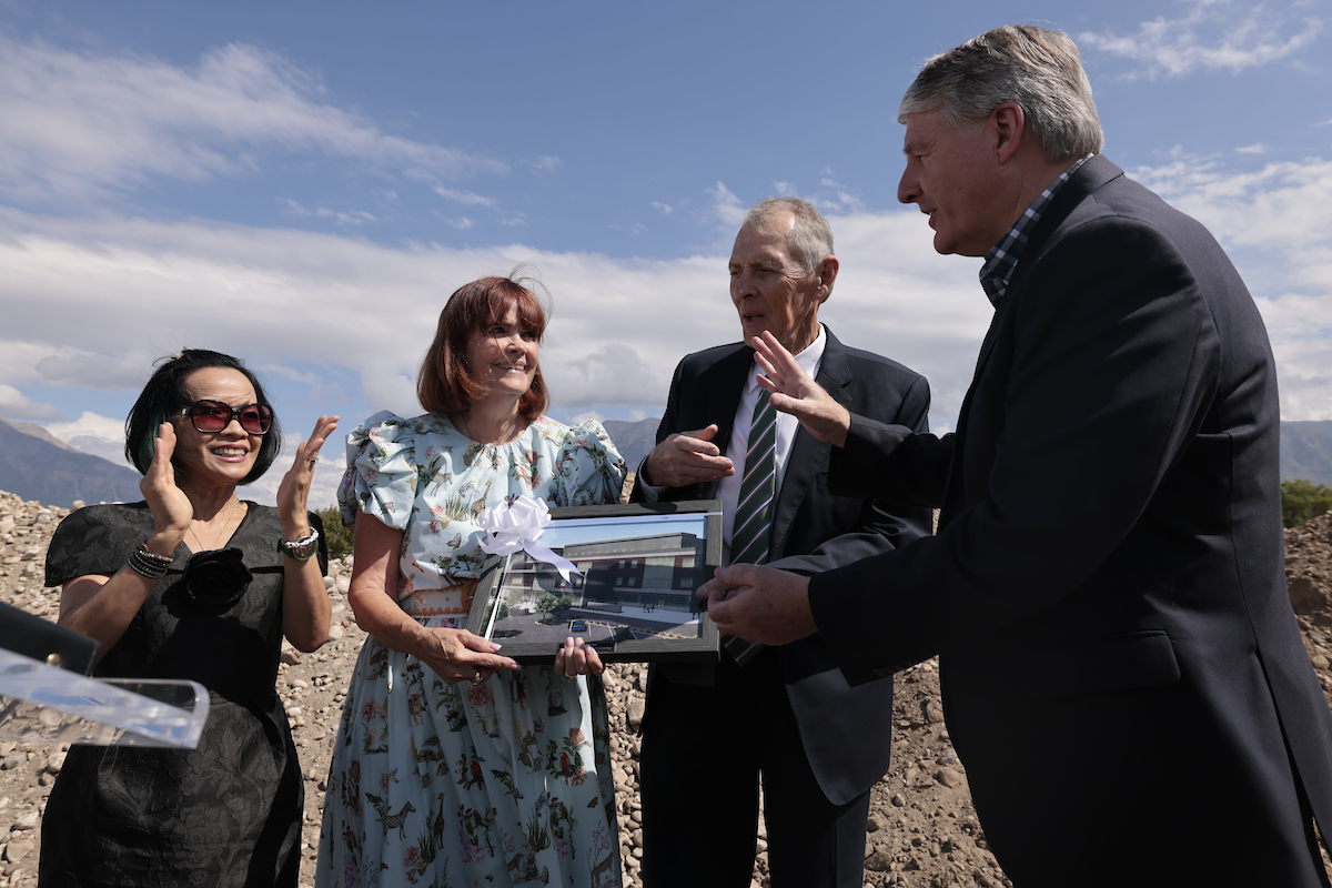 Scott M. and Karen Smith at the groundbreaking of the new UVU engineering building