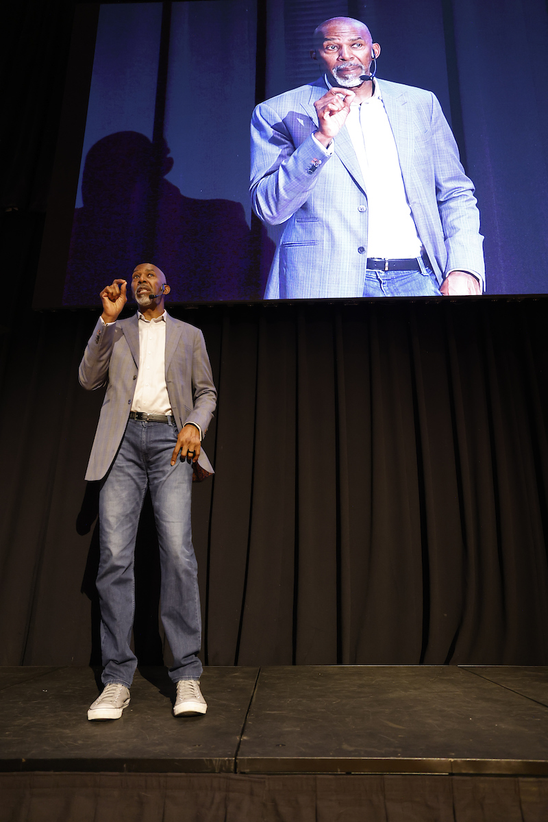 Thurl Bailey speaks at UVU Conference on Mental Health