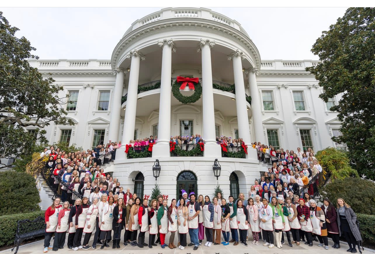 Farah Sanders standing in front of White House