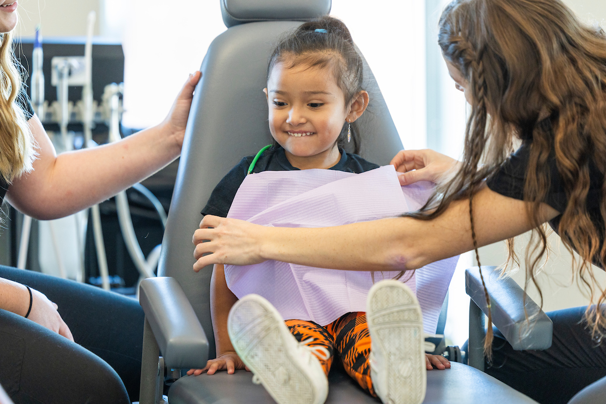 Child in dental chair