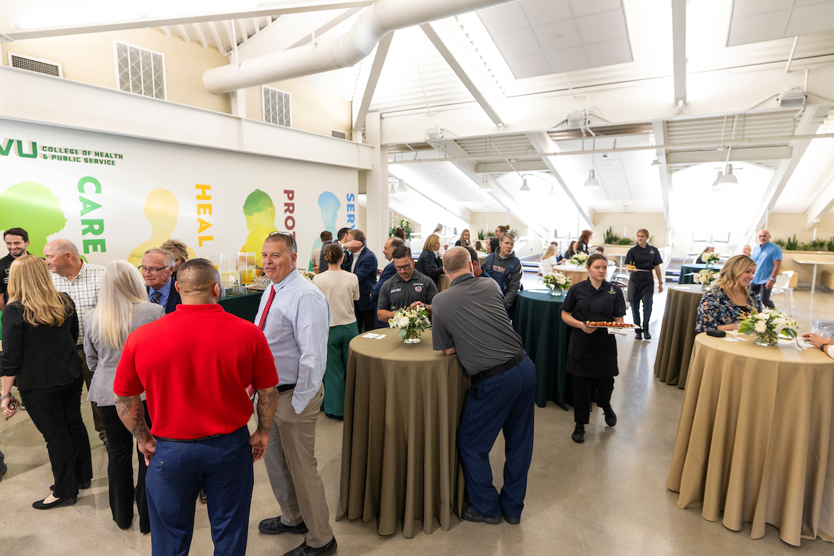 Guests gathered at the Lehi ribbon cutting reception