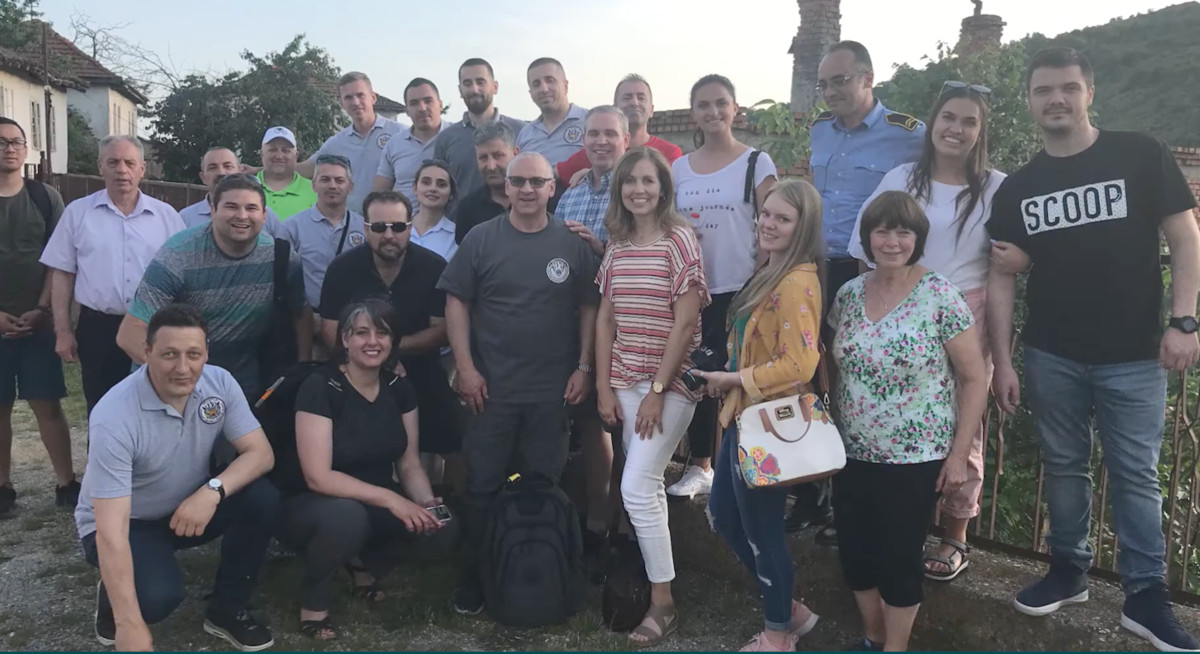 A group of people at an event