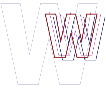 Graphic showing letter "W"