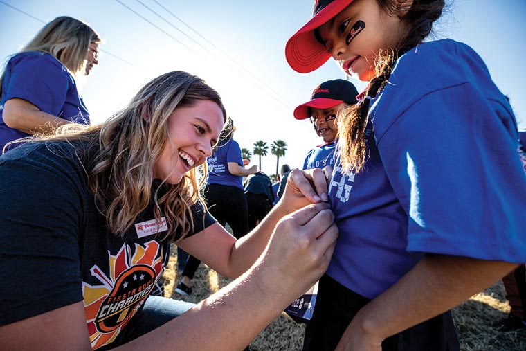 JoDee Disney works with several community groups in outward-facing efforts related to the Arizona-based Fiesta Bowl.